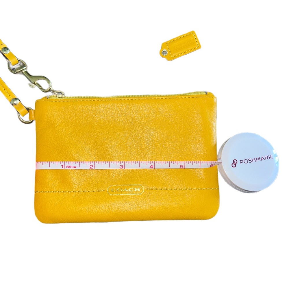 Coach Yellow Leather Clutch Wristlet - Picture 3 of 13